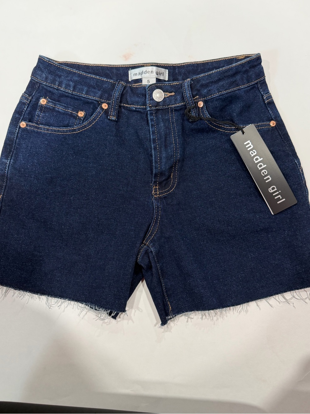 Women’s Size 5 Madden Girl Dark Blue Denim Cutoff Shorts